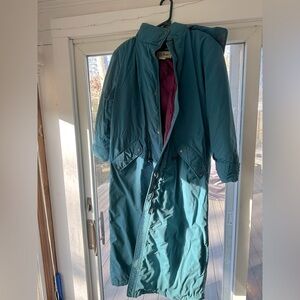 Vintage LL Bean  Goose Down Long Parka Jacket Women’s Size L Coat